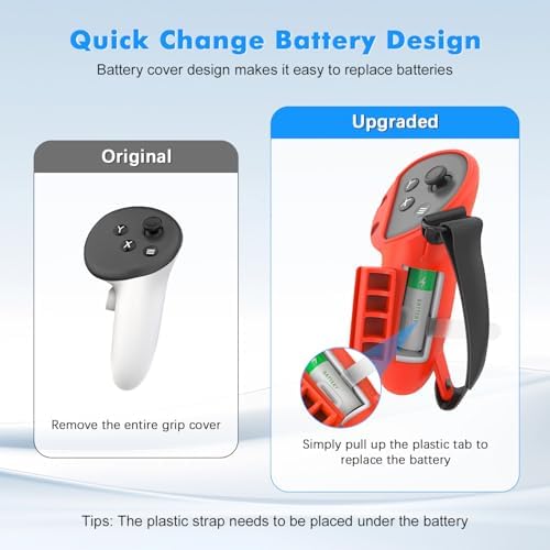 Rechale Silicone Cover Set Compatible with Oculus/Meta Quest 3S, VR Accessories for Meta Quest 3S, Protective Cover Set Includes Controller Grip Cover, Face Cover, VR Shell Cover (Red) - 1
