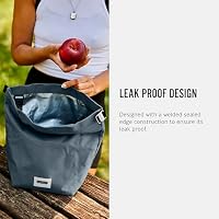 BLACK + BLUM Isolierte Lunchtasche | Rolltop | 6,7 L | Schiefer | 7,3x23cm – Ansicht 5