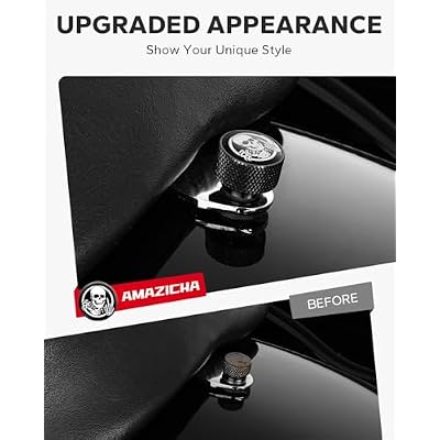 Amazicha Stainless Steel Seat Bolt Screw Nut Mount Kit Skull Pattern Compatible for Harley Davidson Touring Sportster Softail Dyna 1996-2026 Black