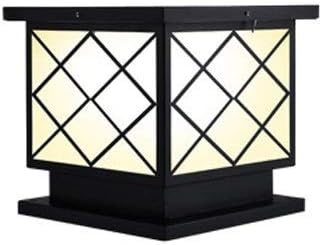 Generic GUOCC Creative Square Acrylic Pillar Lantern Super Bright LED Chip Solar Post Lamp Galvanized Sheet Material Waterproof Outdoor Lighting Column Lights Modern Simple Villa Decorative Landscape Lamp Lig