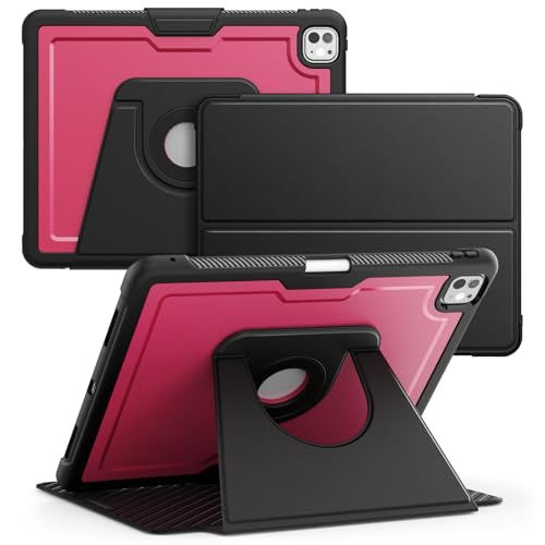 Étui iPad Pro 13 7ème gen rouge : étui magnétique smart cover avec support multi-angle