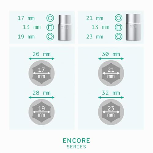 WIESEMANN 1893 Lot 4 pièces clé démonte-roue télescopique avec embouts de 17/19mm et 21/23mm et clé à pneus extensible I entraînement 1/2'' I avec sac de rangement de I 80249 – vue 5