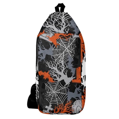 Sac à bandoulière pour voyage et randonnée à motif Halloween mystique multicolore