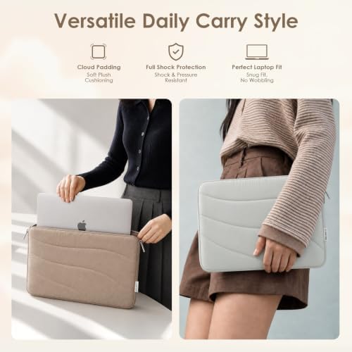 LENTION 14" Cloud Puffy Laptop Sleeve, Water-Resistant Shock-Absorbing Case — view 8