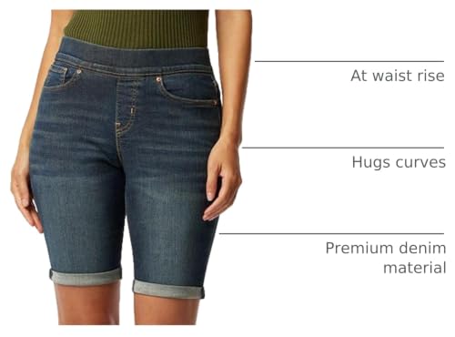 Levi Strauss Signature Gold Women's Totally Shaping Pull On Bermuda Shorts Mid-Rise Stretch Denims (Available in Plus Size), Sea and Sky, 2 - image 4