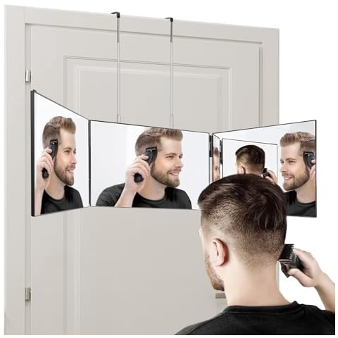 GOQELK 360° Three Way Mirror with Adjustable Height Cover