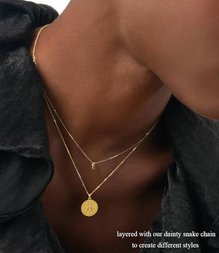 925 Sterling Silver 2 Lira Italian Bee Coin Necklace for Women Lire 18K Gold Plated Pendant Birthday Present for Mom Wife Grandmother2