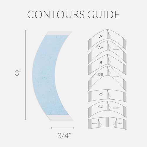 Image of Walker Tape Lace Front Support Tape CC Contour Tabs, Double Sided Wig Tape for Lace Systems, Toupees, and Tape in Hair Extensions Human Hair, Dull-Finish Hairpiece Tape for 2-3 Week Wear, 36 Pieces