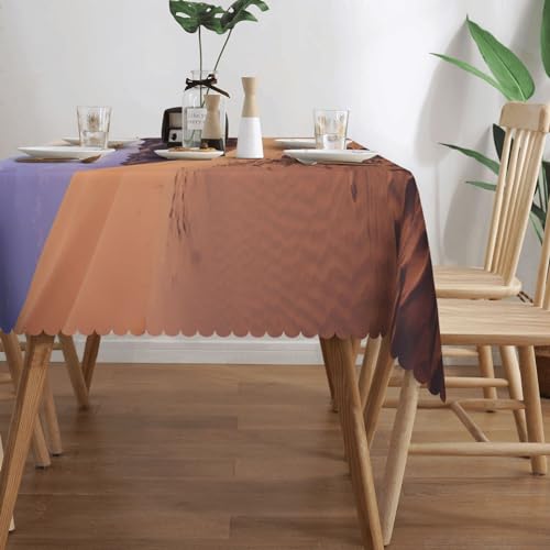 Nappe rectangulaire imprimé désert 137x183cm imperméable pour table de cuisine - 3