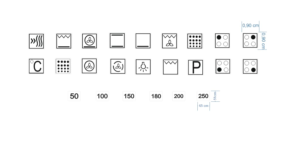 Cooker Sticker Set Cooker Symbols (RPt5/1) (9 mm), Black - Image 2