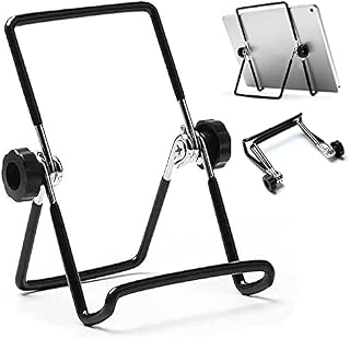calistar VOVIGGOL Adjustable Tablet Stand Holder, Non-Slip Foldable Holder Cradle Fit for 9-12.9" Tablets, iPad, Samsung and Kindle Fire, Display Stand Picture Frame Stand for Photos (Large Black)