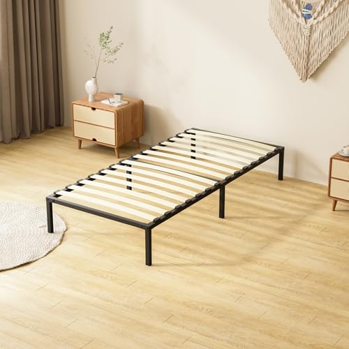 TEENO Sommier 90x200, Sommiers à Lattes avec 6 Pieds pour