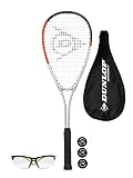 Dunlop Hyper Ti Squashschläger inkl. Brille und 3 Squashbällen
