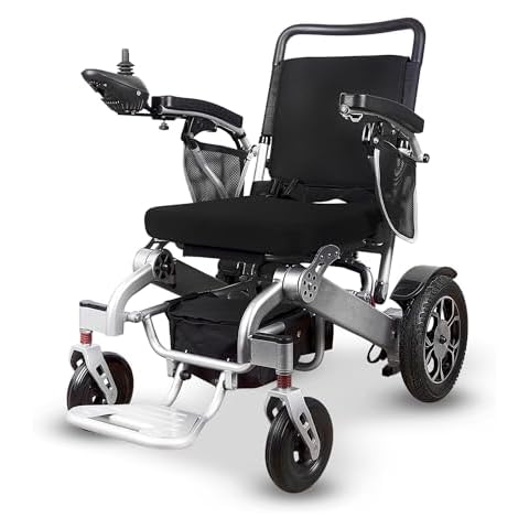 Alton Mobility - Wolf Black, Portable Lightweight Electric Wheelchair for Adults and Seniors, Motorized Chair and Scooter with 500W Power, 4-Wheel All-Terrain Easy Folding Wheelchair Cover