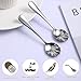 2PCS Shell Shape Stainless Steel Sugar Spoon, Small Spoons for Dessert Tiny Jelly Spoon Salt Spoon Mini Espresso Spoons Tea Spoons Vintage Stirring Spoons for Spice Chocolate, Jam, Dishwasher Safe