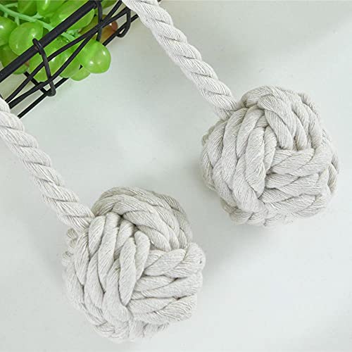 Mibee 1Pair Cortina Tiebacks Rope Curtain Rope Fivela Holdbacks com bola dupla