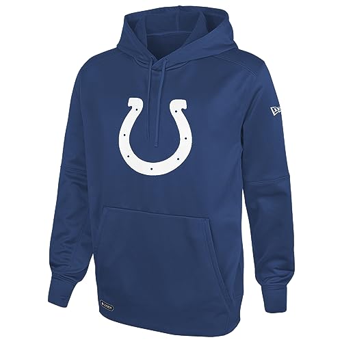 New Era NFL Men's Recognition Team Colors Pullover Performance Fleece Hoodie, Indianapolis Colts, Medium