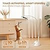 Interactive Cat Toys for Indoor Cats: Upgraded 360° Automatic Spin Flying Bird Feather Wand with Silicone Protected Rod Safe Play, Strong 8cm Suction Cup, USB-Rechargeable for Bored Kittens and Adult #4
