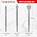 3PCS SDS Plus Chisel Set for Rotary Hammer Drill Attachments, Tile Removal Chisel Bits, Alloy Steel Point Flat Scaling Chisels with Storage Case, SDS Plus Bits for Demolition Chipping Grooving Cement
