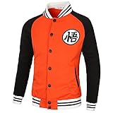 Características: sudadera japonesa de anime Dragon Ball con chaquetas de béisbol. Manga larga y cierre de botón.