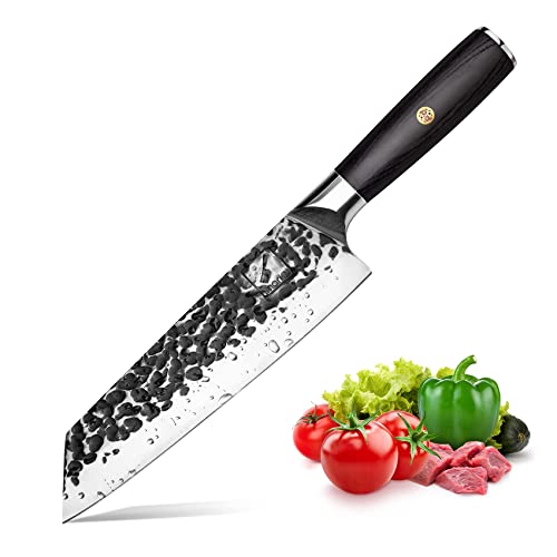 Imarku Chef Knife, Japanese Forged Knife - 7.5 Inch High Carbon German Stainless Steel Meat Cleaver Knife Kitchen Kiritsuke Knife For Home And Restaurant #TOP7