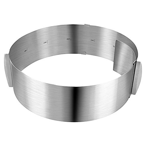 ZOENHOU 2 Pack 6-12 Inch Cake Mold Ring, Stainless Steel Adjustable Round Mousse Ring Mould Tools With Scaling for Kitchen DIY Pastry Baking by ZOENHOU - Image 3