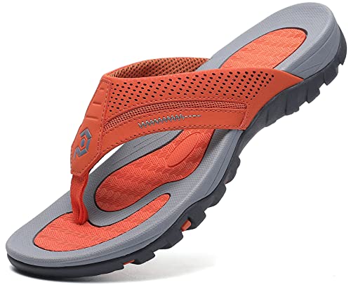Image of Men's Flip-Flops, Thongs Sandals Durable Comfort Slippers for Beach