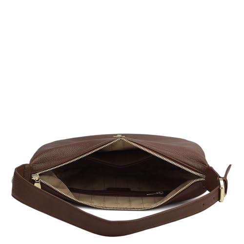 Image of Da Milano Women's Leather Shoulder Bag - Brown