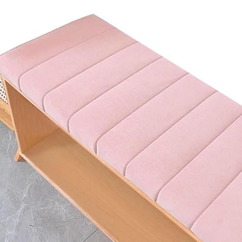 ZZDZW Cojín para Banco De Exterior, Cojín para Banco De Jardín Antideslizante, Muebles Cojín Rectangular con Cremallera, Cojin De Banco Grueso para Terraza Palet Comedor(Rosa,120x50cm)