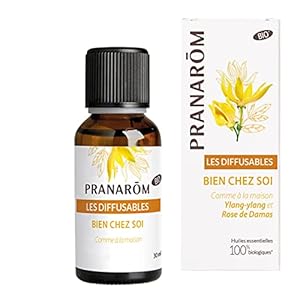 Pranarôm Les Diffusables Bien Chez Soi Mélange Huiles Essentielles pour Diffuseur Cocooning Ylang-Ylang Et Rose de Damas Bio (Eco) 30 ml