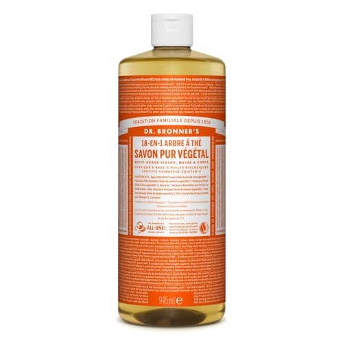 Dr Bronner's 944ml Arbre a thé 18-en-1 - savon pur végétal