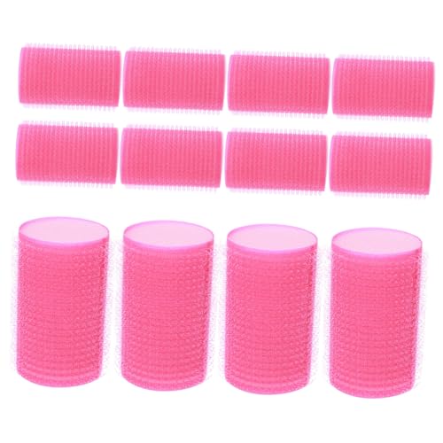 Healvian 12Pcs Self Adhesive Sponge Hair Rollers for Women Lightweight Hair Curler Styling Tools for Dry Wet Hair Effortless Curling Without Damage Rosy Blue Color