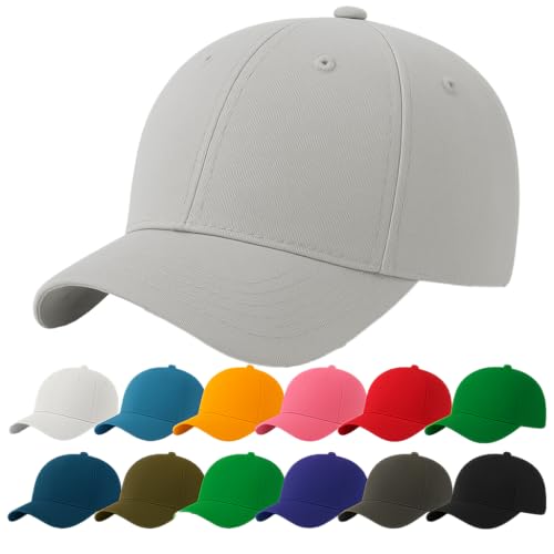 4sold Casquette Baseball Snapback Hip Pop Couleur Unie Ajustable 6 Panneaux Taille Unique Golf Hat Motorcycle Trucker Cap - Homme Femme (Stone)