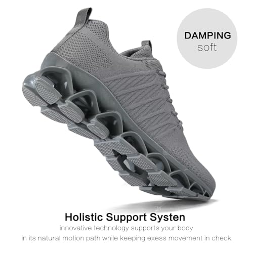 Image of Mens Slip on Running Walking Shoes Blade Tennis Casual Fashion Sneakers Comfort Non Slip Work Sport Athletic Trainer