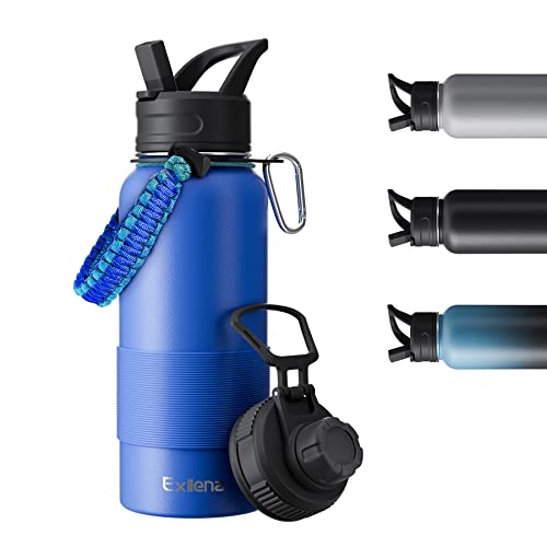 Exllena Water Bottle 1l with Two Lids