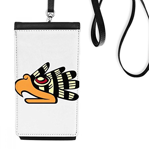 Sac à main suspendu téléphone en faux cuir imprimé aigle pour vos sorties urbaines