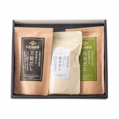 久世福 だしギフト お歳暮 ギフト【贈答用箱入】【包装済】【ショップバッグ付】 (【熨斗有】だしギフト)