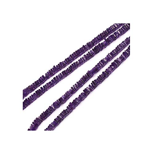 Perles Heishi carrées améthyste africaine 5-6mm pour réparer et recréer vos colliers