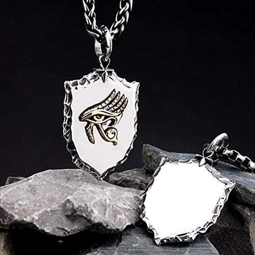 Oeil d'Horus pendentif égyptien YABEME avec chaîne de quille