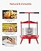 VEVOR 2.38 Gal/9L Fruit Wine Press, Stainless Steel Basket with Cross-beam and Triangular Structure, Manual Juice Maker, Cider Apple Grape Tincture Making Press with T-Handle for Kitchen Home