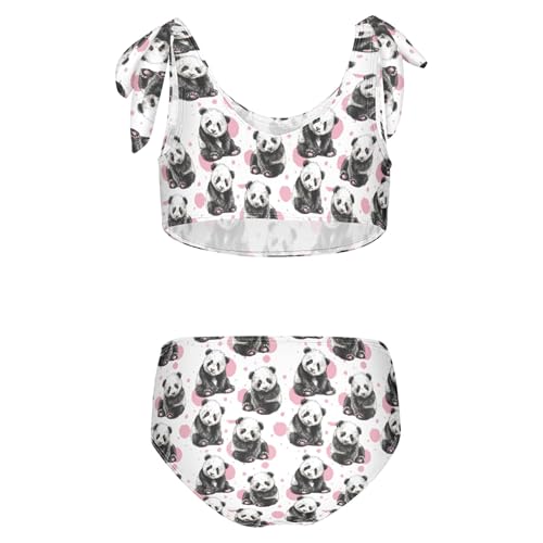 Image of Girls Tankini Swimsuit Bathing Suit Two Piece Bikini Summer Beach Swimwear with Adjustable Strap 3-12 Years