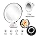 Produktbild QULONG LED-Spiegel-Licht Make-up-Spiegel, 10X Vergrößerungs Make-up-Spiegel, Saug Wandmontage Badezimmer Schlafzimmer Nachttischlampe für Badezimmer Dusche Reisen