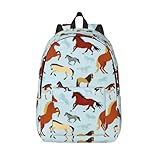 Mochila de viaje para portátil – Mochila rústica de lona con correas ajustables, Negro -, S