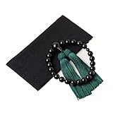 数珠 男性用 葬儀 念珠 縞黒檀 艶あ�