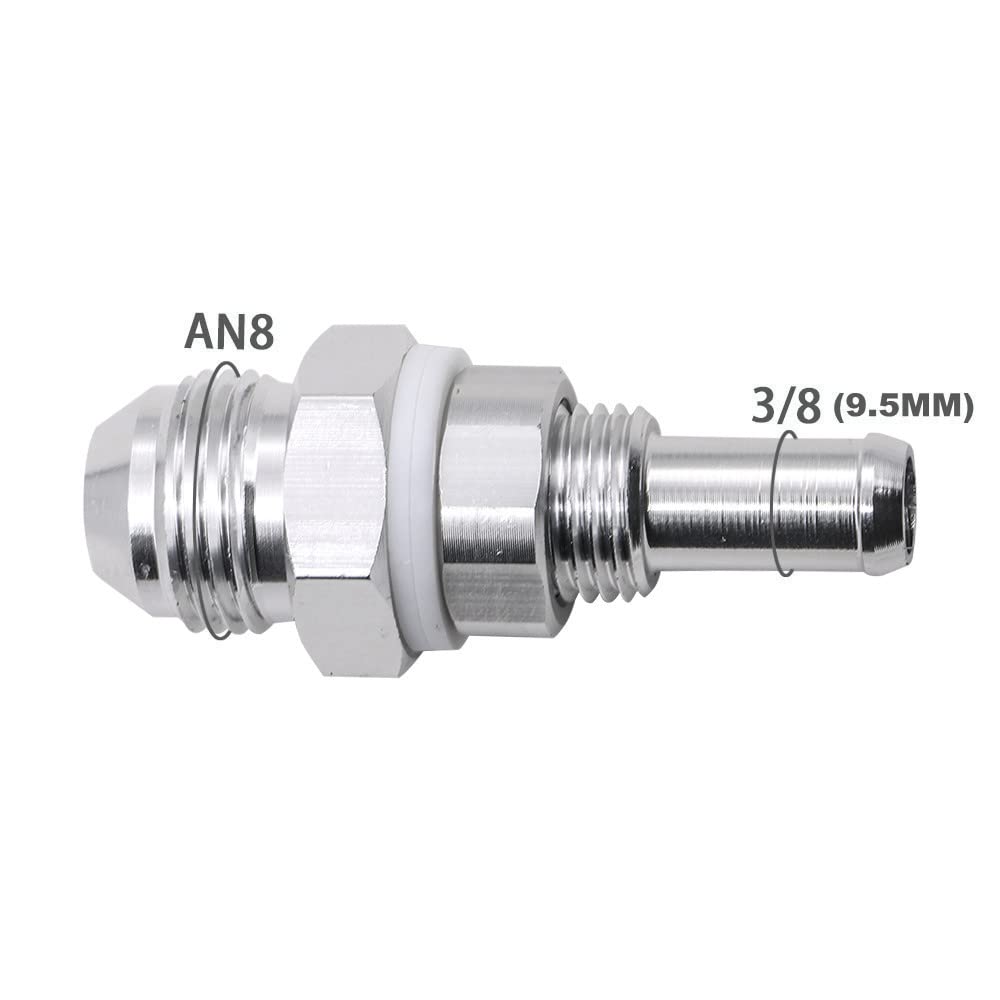Snapklik.com : 8AN Straight To 3/8inch Hose Barb Double Fuel Pump Tank ...