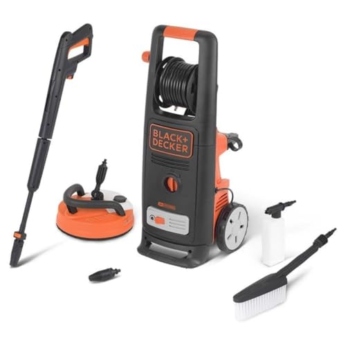 Black+Decker Hidrolimpiadora de Alta Presión BXPW2000PE con Patio Cleaner y Cepillo Fijo (2000 W, 140 Bar, 440 l/h)