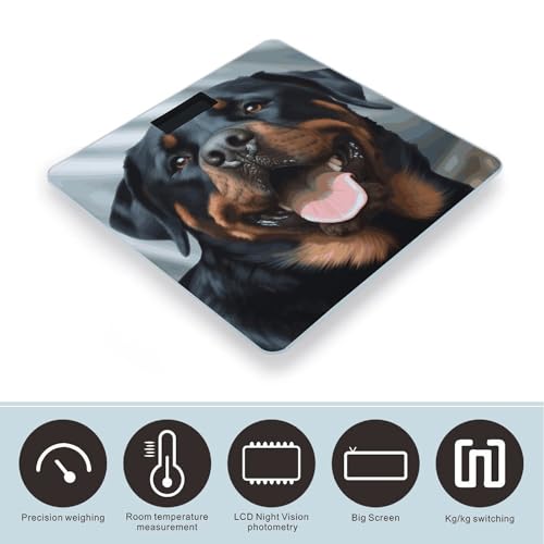 Báscula digital de baño con plataforma amplia y pantalla LCD miniatura 3