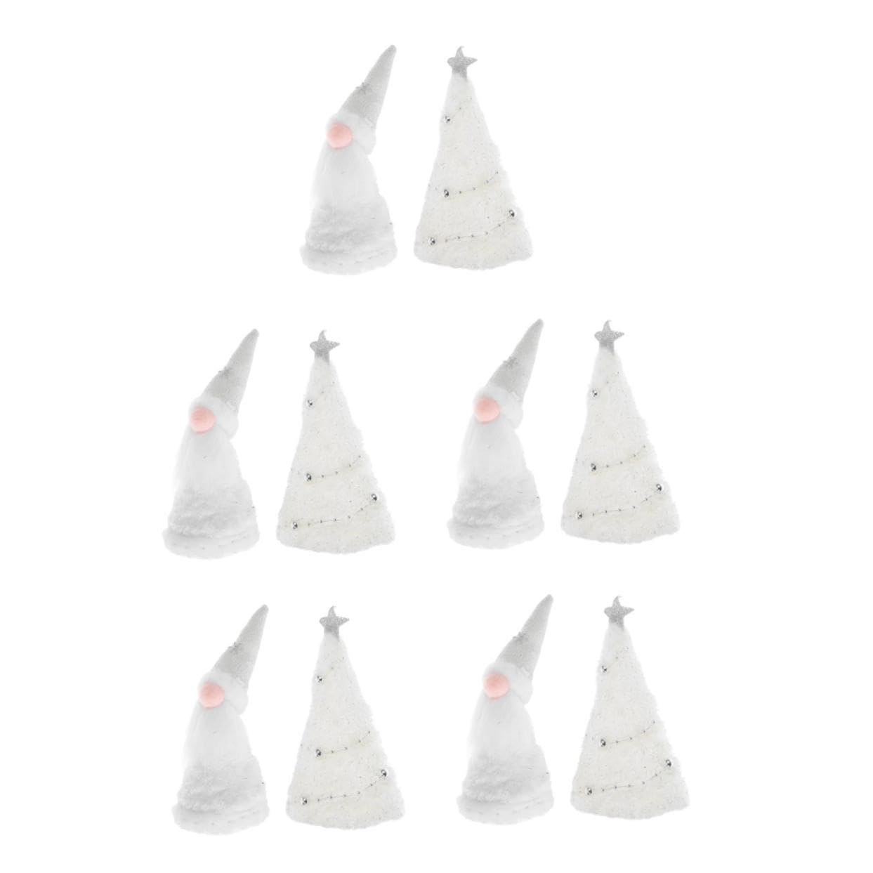 Adornos en las copas de los árboles de Navidad PRETYZOOM: un lote de 10 muñecas de felpa