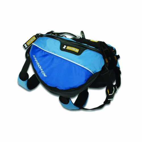 Ruffwear, Approach Dog Backpack, Hiking and Camping Pack with Saddlebags, Pacific Blue, Large/X-Large