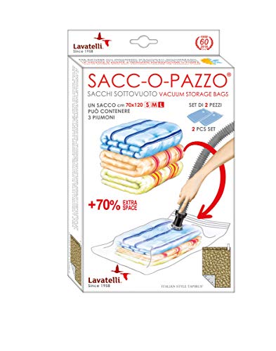 sacc-o-pazzo vacuümzakken 2 stuks 70 x 120 cm